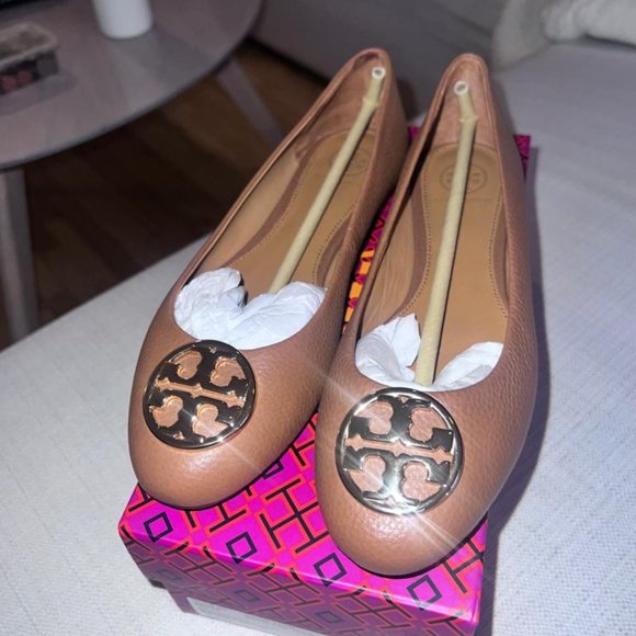 Royal Tan/Gold Chelsea Ballet Flat in Tumbled Leather (ONLY USED TWICE) - Picture 7 of 11